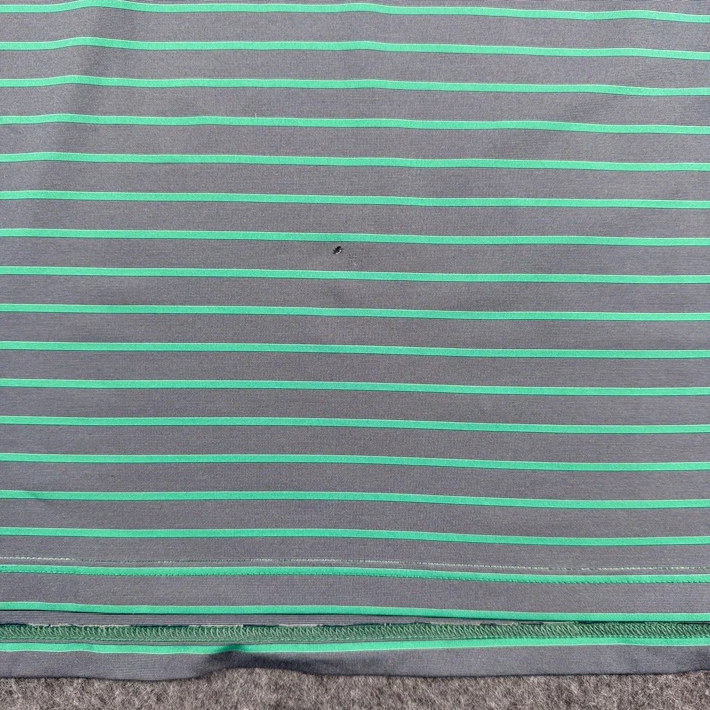 Peter Millar Summer Comfort Mens Polo‎ Shirt XL Gray Green Stripe Performance